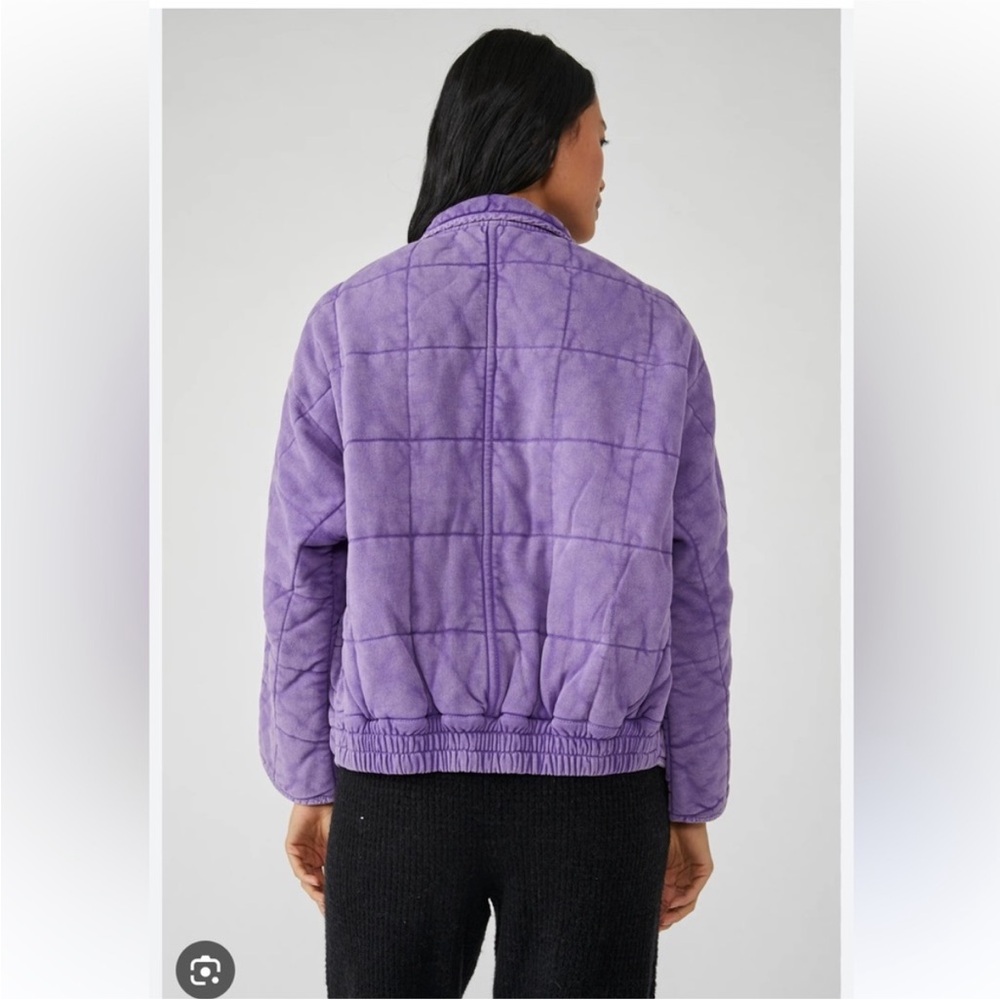 Free People Purple Quilted Dolman Jacket